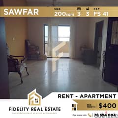 Apartment for rent in Sawfar FS41