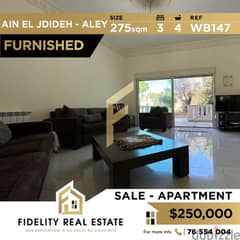 Apartment for sale in Ain El Jdideh- Aley furished WB147