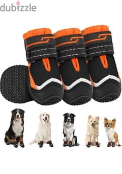SlowTon Dog Boots – Waterproof Dog Paw Protector for Winter Snowy Day 0