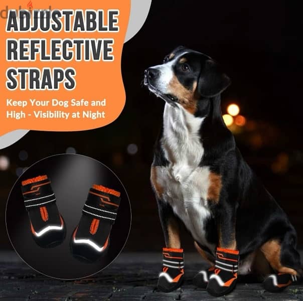 SlowTon Dog Boots – Waterproof Dog Paw Protector for Winter Snowy Day 3