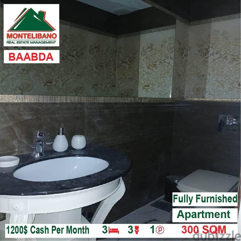 1200$!!! Fully Furnished Apartment for rent located in Baabda 6
