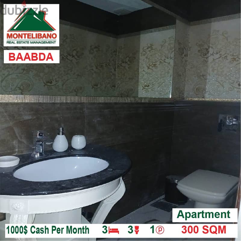 1000$!! Apartment for rent located in Baabda 7