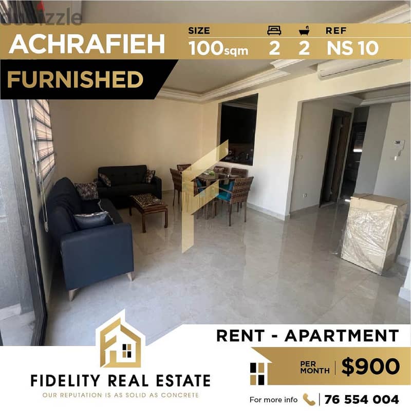 Furnished Apartment for rent in Achrafieh NS10 0