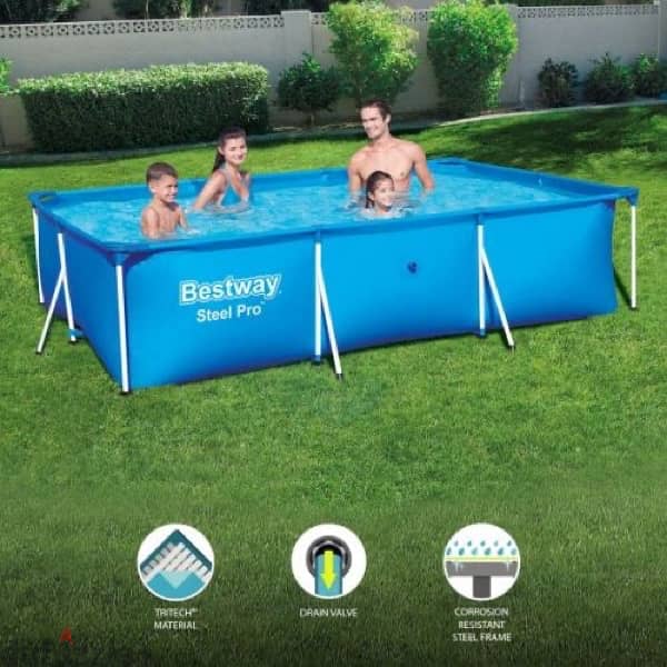 Bestway Steel Pro Rectangular Pools (300x200cm) 0