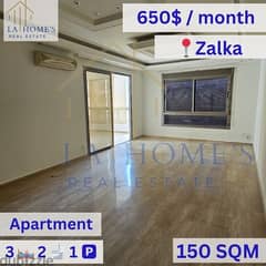 apartment for rent located in zalka شقة للايجار في محلة الزلقا
