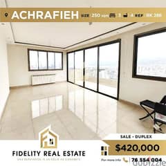 Apartment for sale in Achrafieh duplex RK286