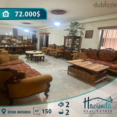 Furnished Apartment For Sale In Zouk Mosbeh