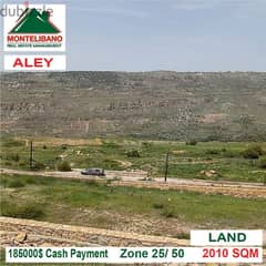 185000$!! Land for sale located in Aley