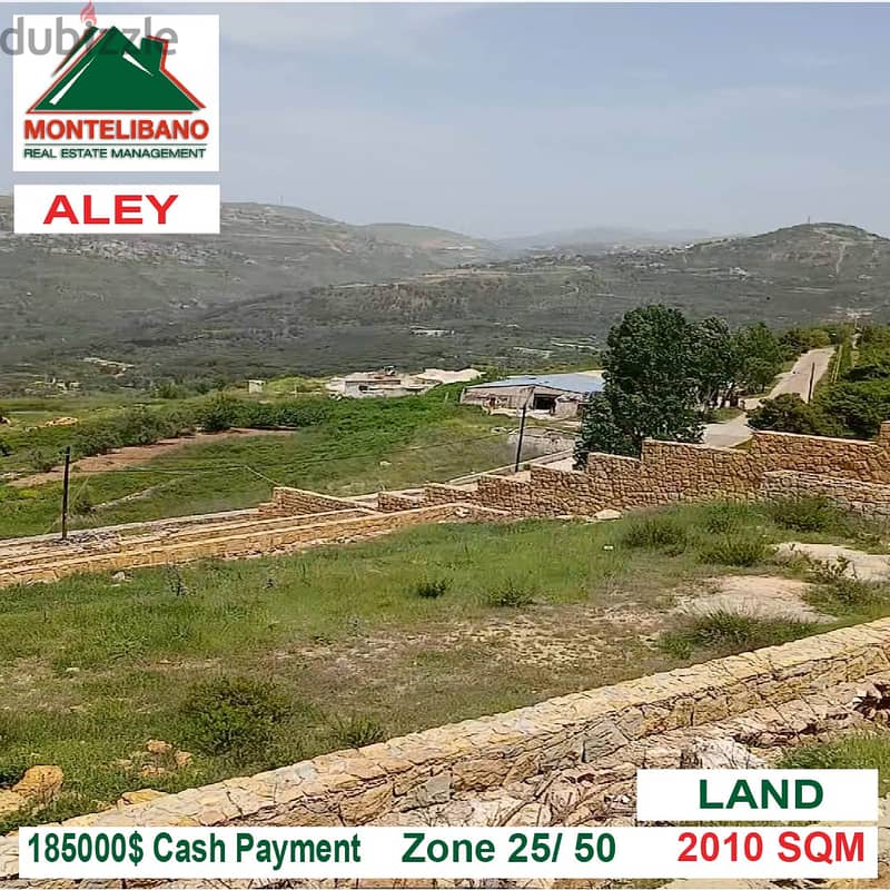185000$!! Land for sale located in Aley 1