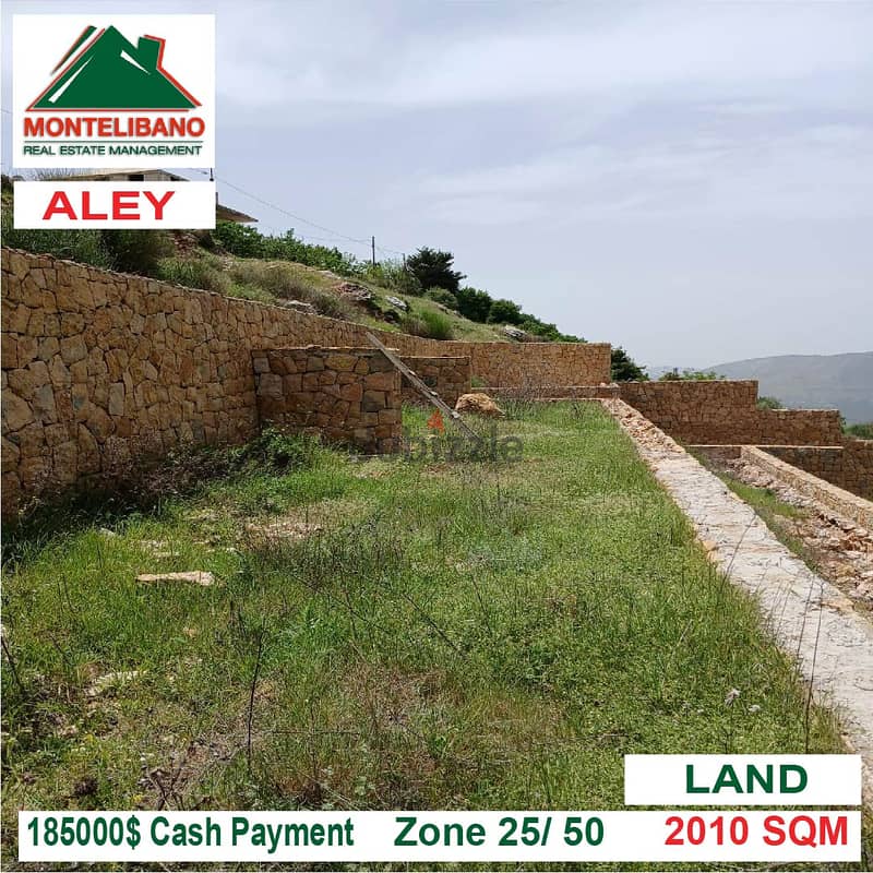 185000$!! Land for sale located in Aley 2