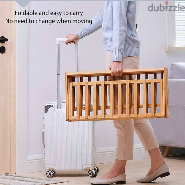 4-Layer Bamboo Shoes Rack, Foldable Shoe Stand Organizer 3