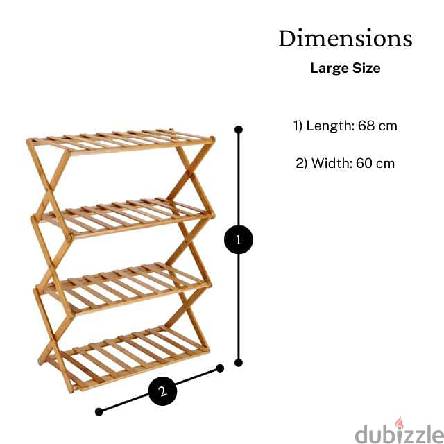 4-Layer Bamboo Shoes Rack, Foldable Shoe Stand Organizer 8