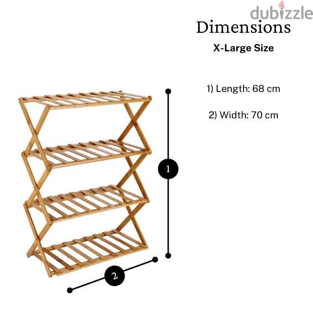 4-Layer Bamboo Shoes Rack, Foldable Shoe Stand Organizer 9