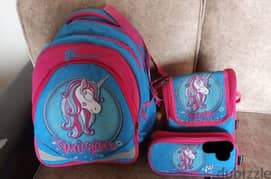 Unicorn Backpack Set (backpack, lunchbox, pencilcase, water bottle)