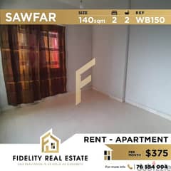 Apartment for rent in Sawfar WB150
