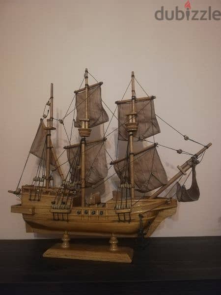 3 handcrafted wooden boat ships 1