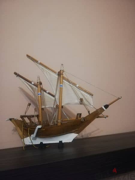 3 handcrafted wooden boat ships 2