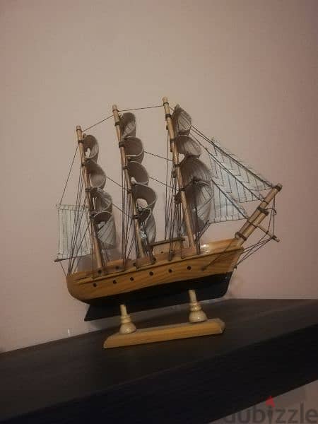 3 handcrafted wooden boat ships 3
