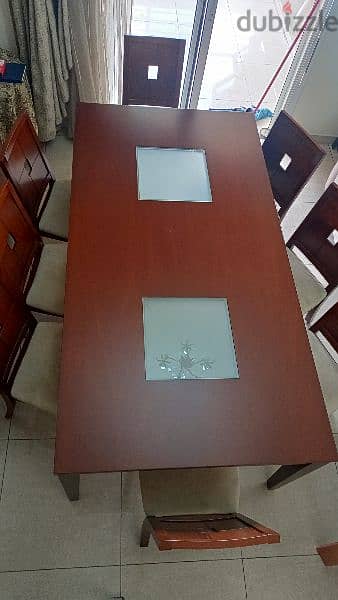 dining table + 8 chairs whatsapp 03482104