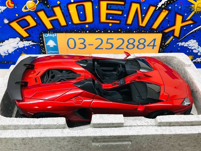 1/18 diecast Autoart Signature Aventador J Metallic Red 1