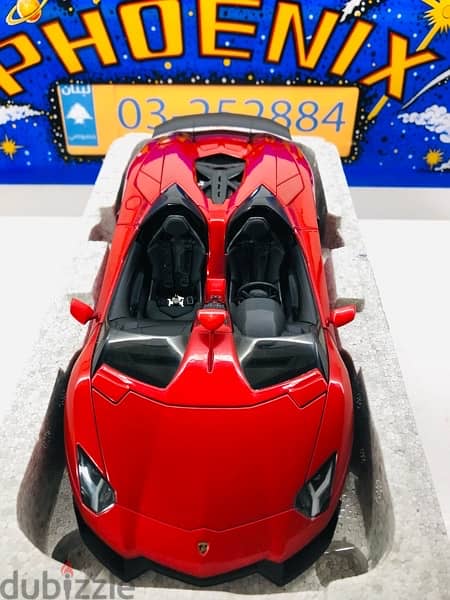 1/18 diecast Autoart Signature Aventador J Metallic Red 2