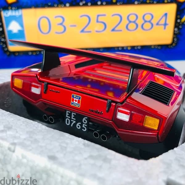 1/18 diecast Autoart Signature Lamborghini Countach RED Walter-Wolf 4