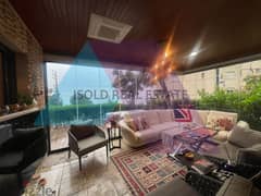 Lux Semi-furnished 250m2 apartment+terrace&garden for sale in Kfarhbab