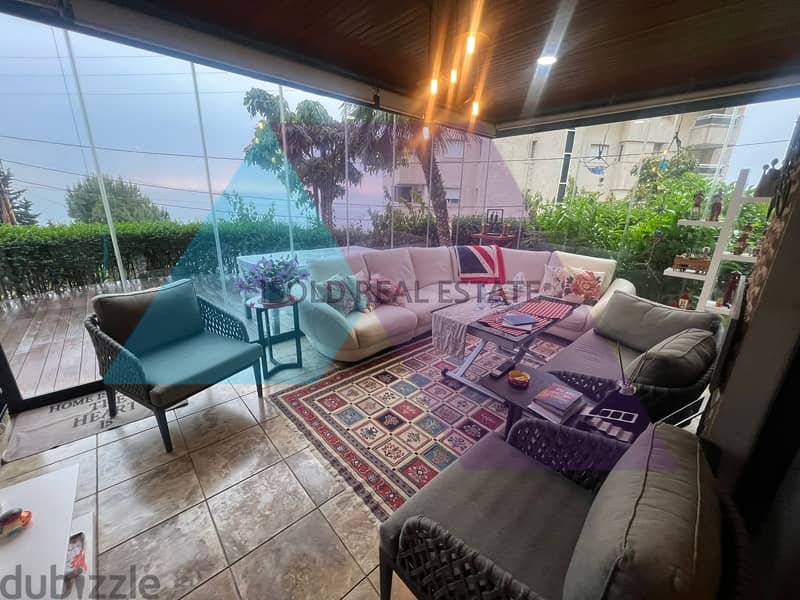 Lux Semi-furnished 250m2 apartment+terrace&garden for sale in Kfarhbab 3