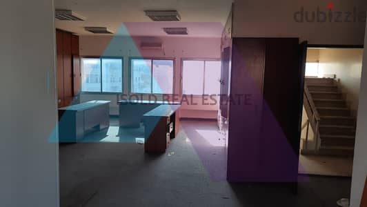 A 200 m2 Floor/Office having an open sea view for rent in Jounieh Souk