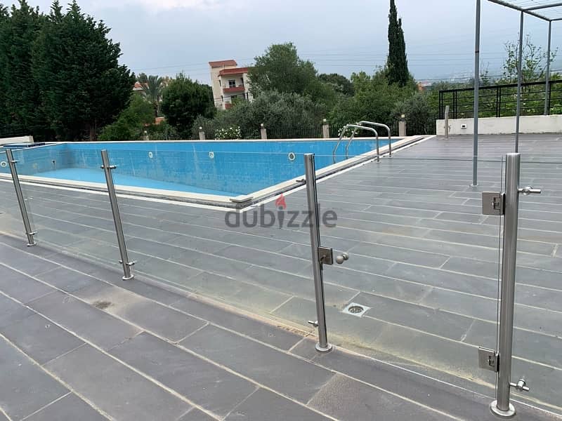 pool stainless steel and security glass fence 3