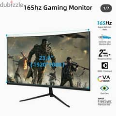 Prechen 24" Curved Frameless Gaming Monitor, 1800R,VA,FHD/ 3$ delivery