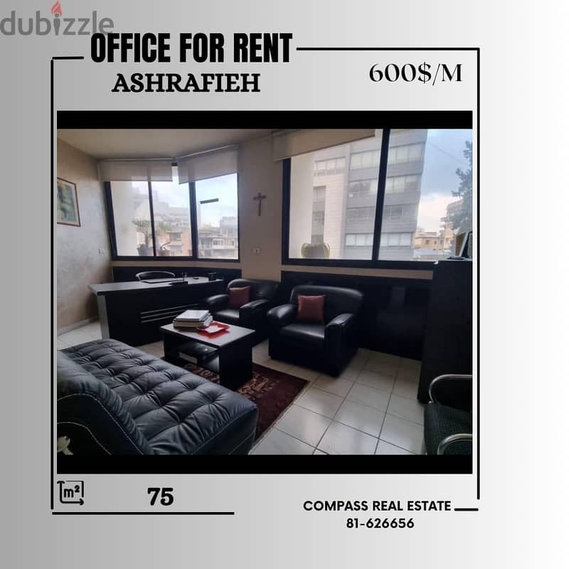 Chic Office Space for Rent in Ashrafieh 0