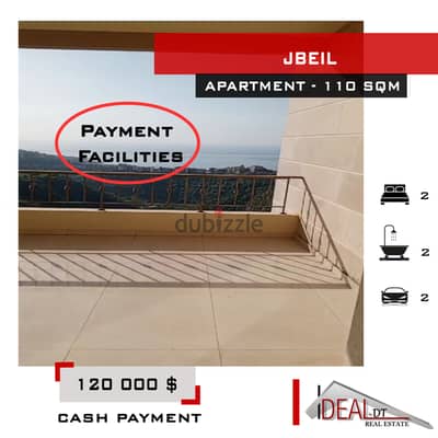 Payment facilities ! Apartment for sale in Jbeil 110 sqm ref#jh17315