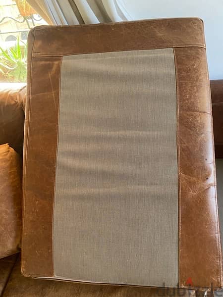 Brown leather sofa 4
