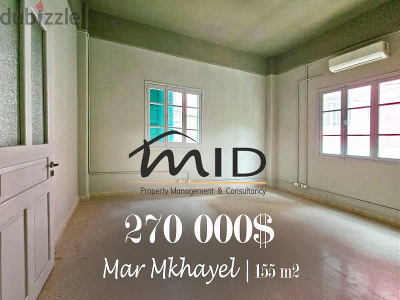 Mar Mkhayel | 3 Bedrooms Apartment | 155m² | High Ceiling | Investment 1