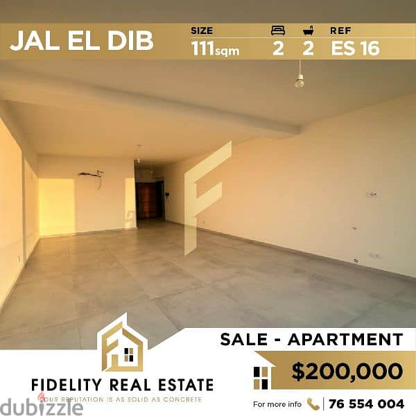 Apartment for sale in Jal El Dib ES16 0