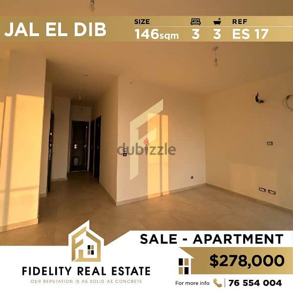 Apartment for sale in Jal El Dib ES17 0