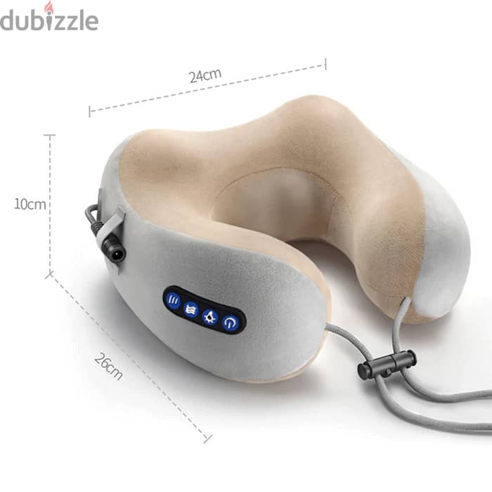 3D Massaging Travel Pillow, U-Shaped Neck Massager, 3-Mode Vibration 8