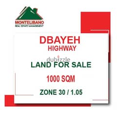 1000SQM Land for sale located in Dbayeh Highway 0