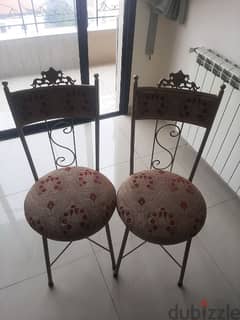 fer forgé 2 chairs