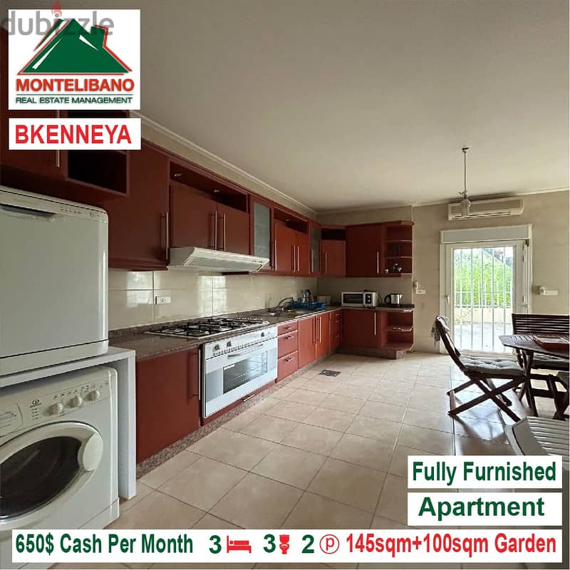 650$!! Fully Furnished Appartment for rent located in Bkenneya 5