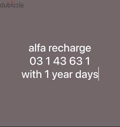alfa recharge 03 1 43 63 1  with 1 year days