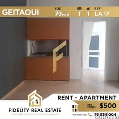 Apartment for rent in Achrafieh geitawi LA17 0