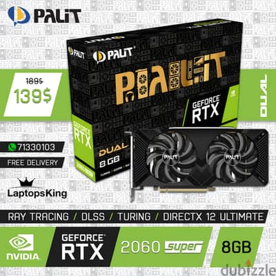 VGA PALIT RTX 2060 SUPER 8GB | DUAL DESIGN | GRAPHICS CARD