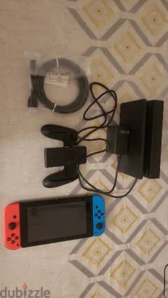 very clean and slightly used nintendo with new hdmi cable 0
