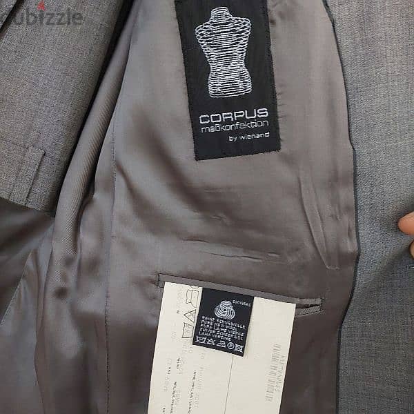 Custom Made Men's Suit Worn Once. Made in Germany. Grey 52 1