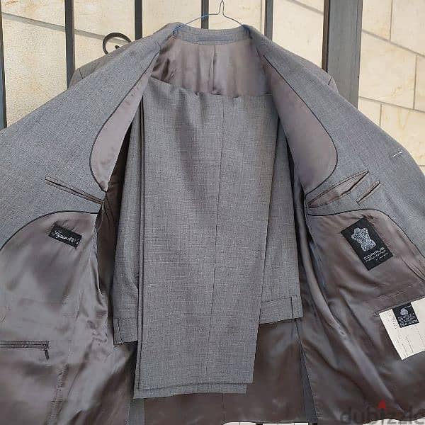 Custom Made Men's Suit Worn Once. Made in Germany. Grey 52 2