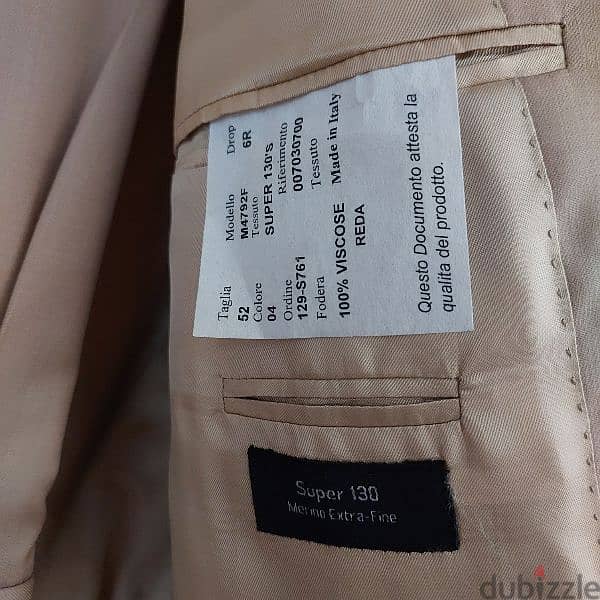 Men's Suit Beige Size 52. Worn Once 1