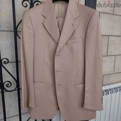 Worn Once. Full Suit Beige Size 52