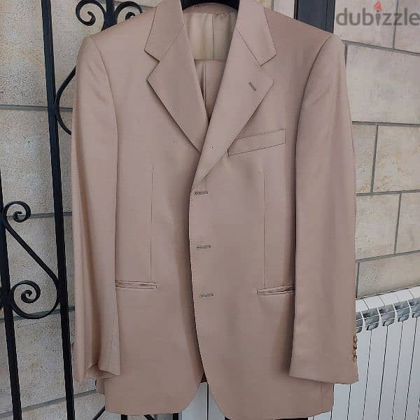 Men's Suit Beige Size 52. Worn Once 0